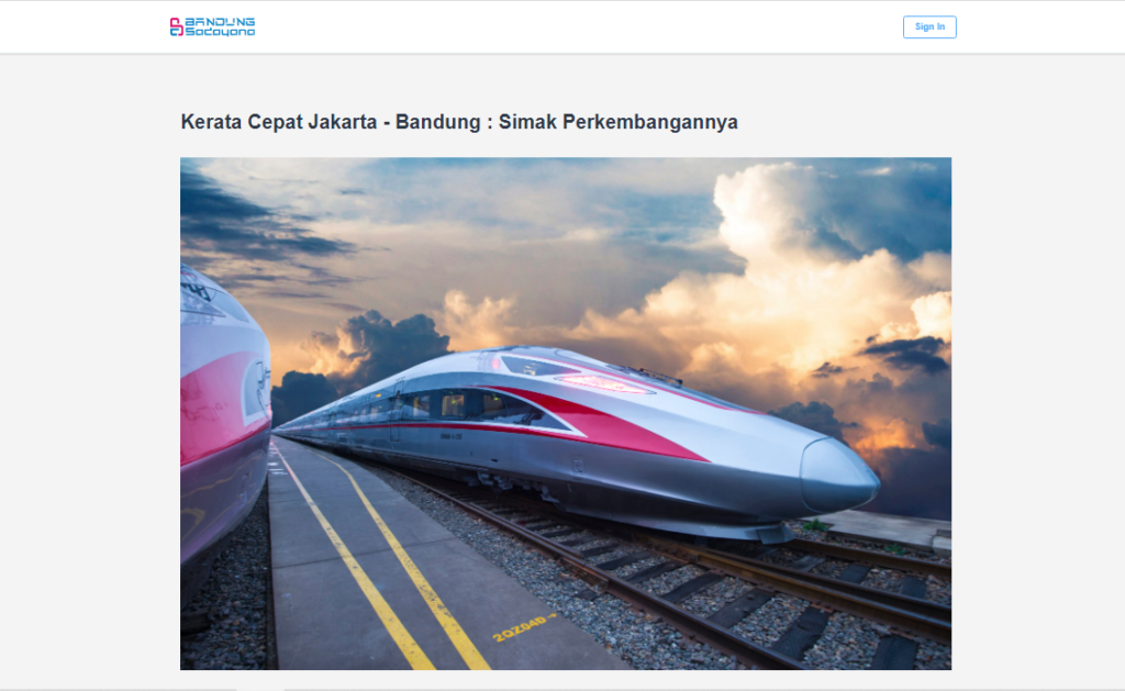 Mega-Proyek Kereta Cepat Jakarta-Bandung