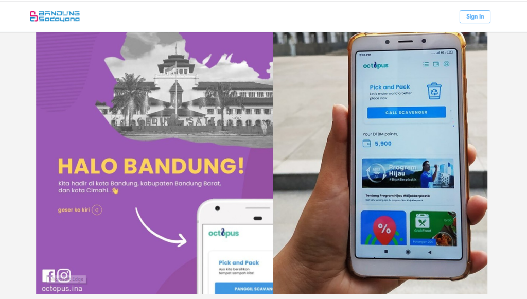 Aplikasi Octopus Bandung Smart City